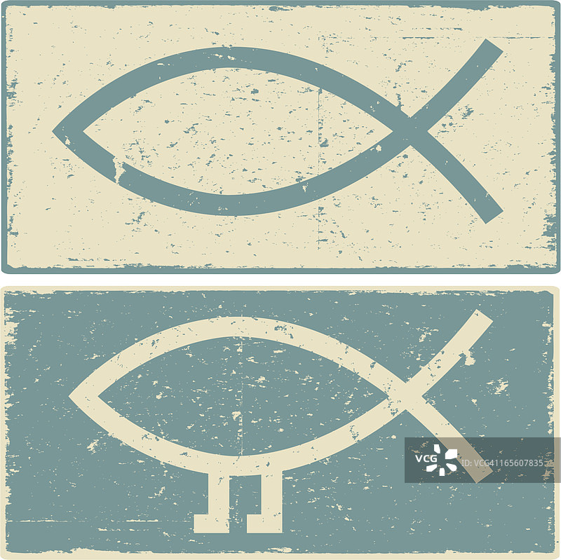 耶稣和达尔文鱼图片素材