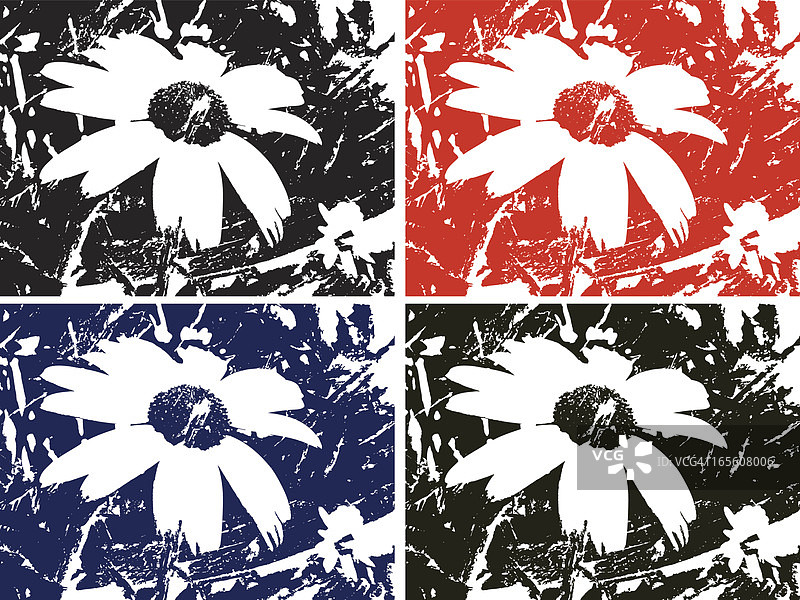 做旧风格的雏菊图片素材