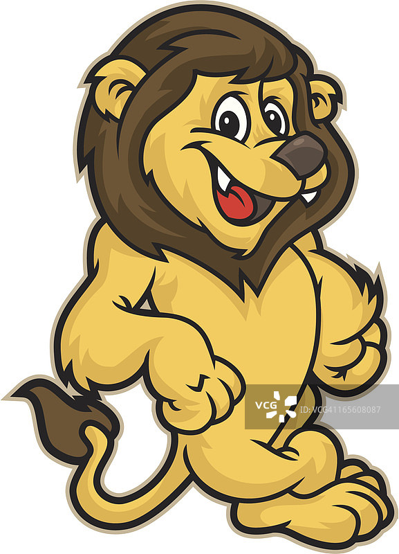 小狮子倾斜图片素材