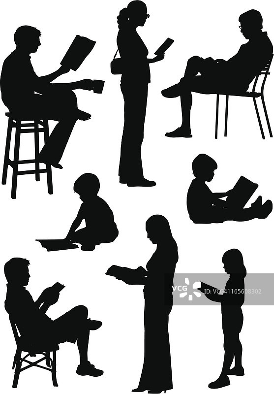 人们在阅读图片素材