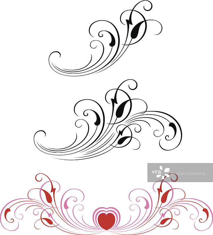 情人节卷轴图片素材