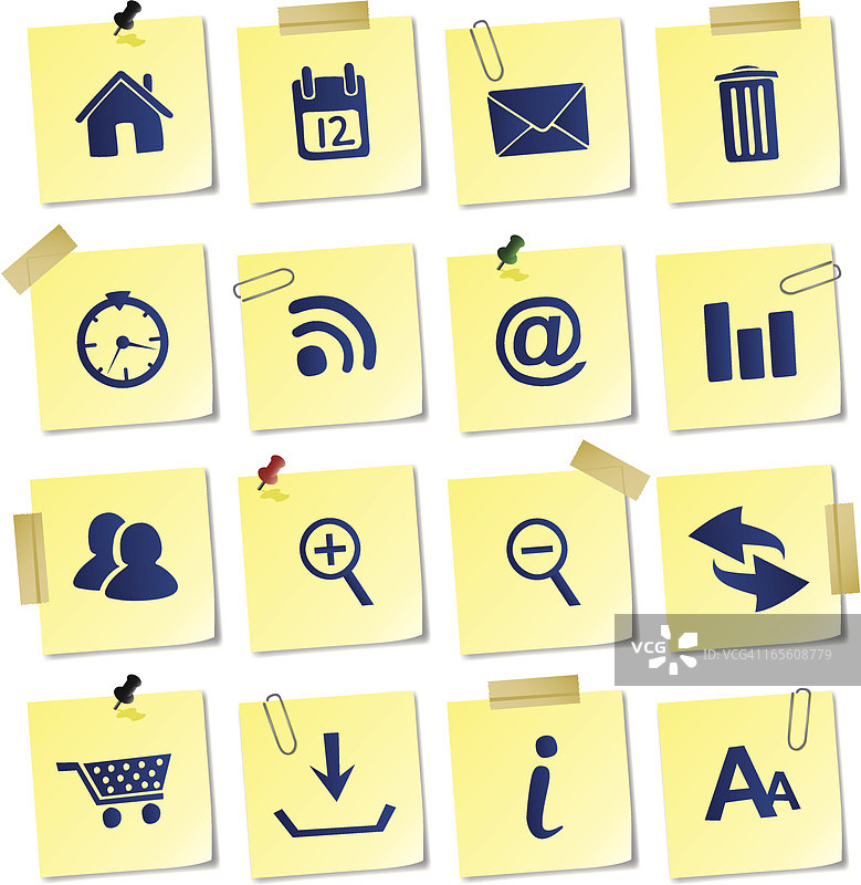 网页图标便利贴图片素材