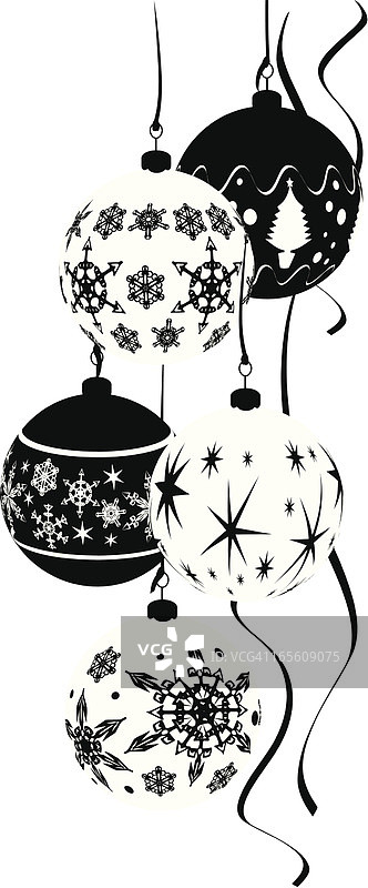 圣诞节单色图形装饰图片素材