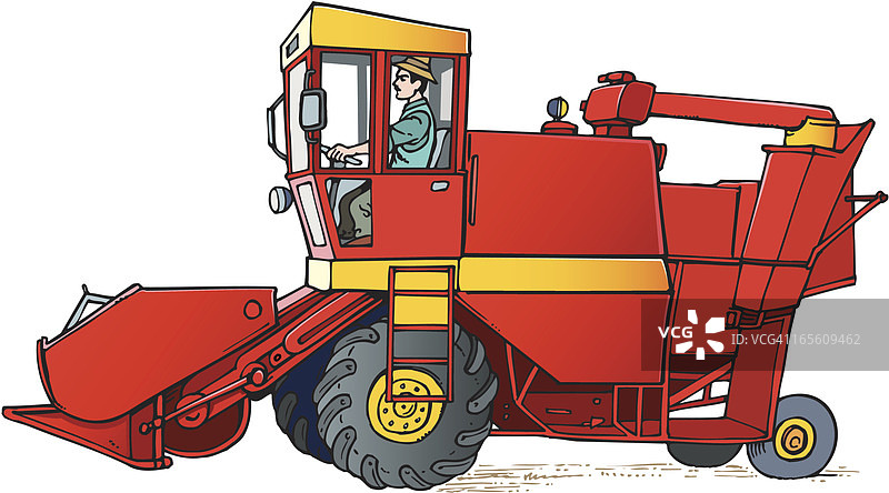 农业联合收割机图片素材