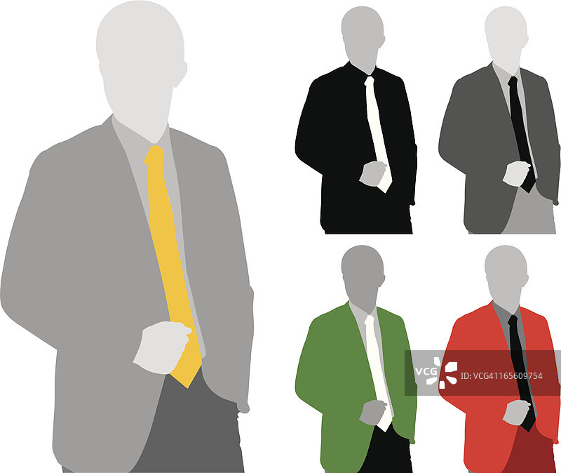 摆姿势的剪影图片素材