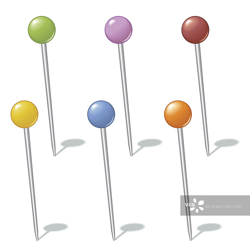 珠头直别针图片素材