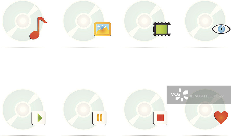 CD图标集图片素材