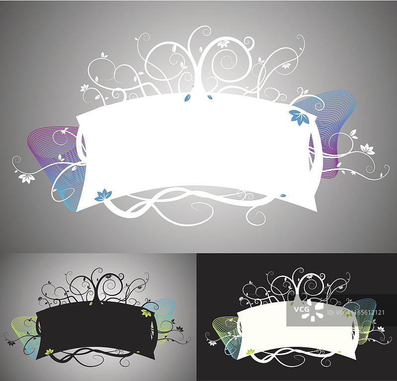 花的旗帜图片素材