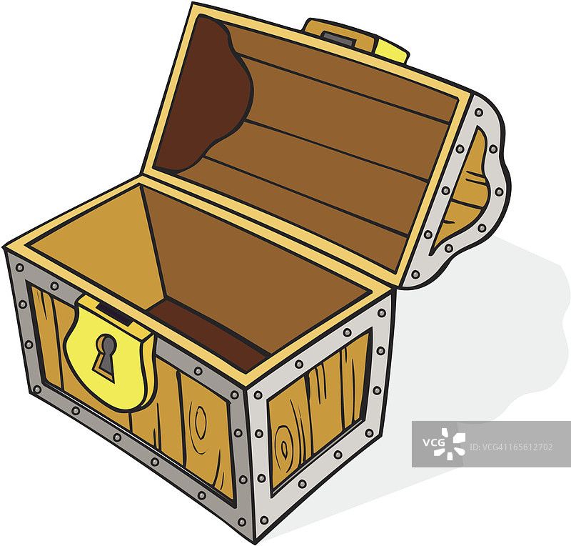 空的卡通宝箱图片素材