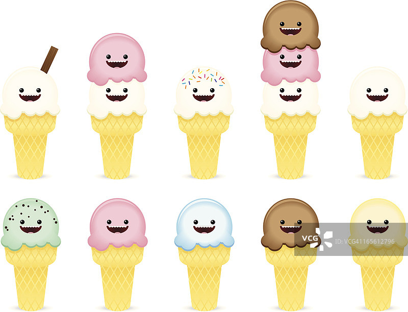 冰淇淋套装图片素材