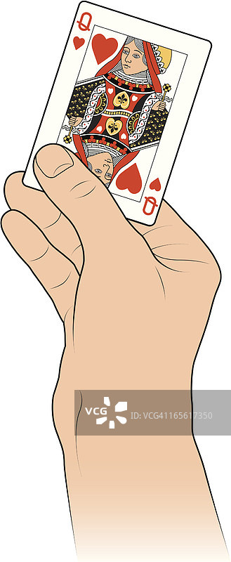 手和红桃皇后图片素材