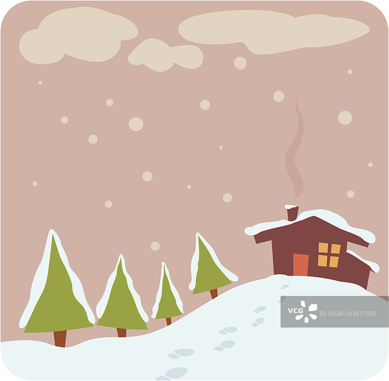 白色冬季雪景图片素材