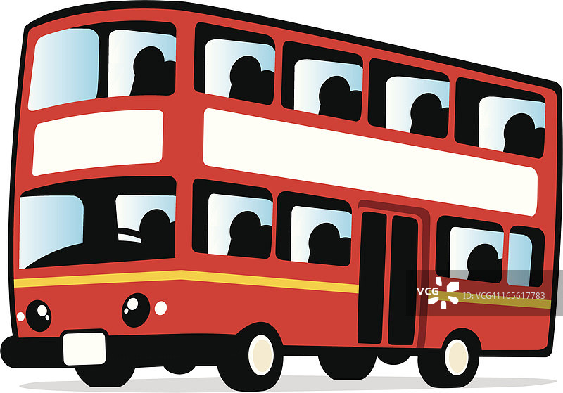 可爱的双层巴士图片素材