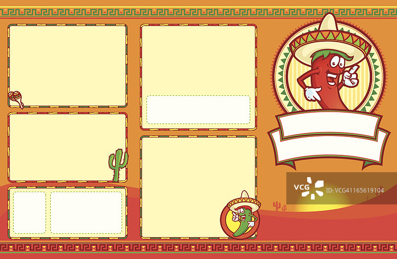 墨西哥菜单图片素材