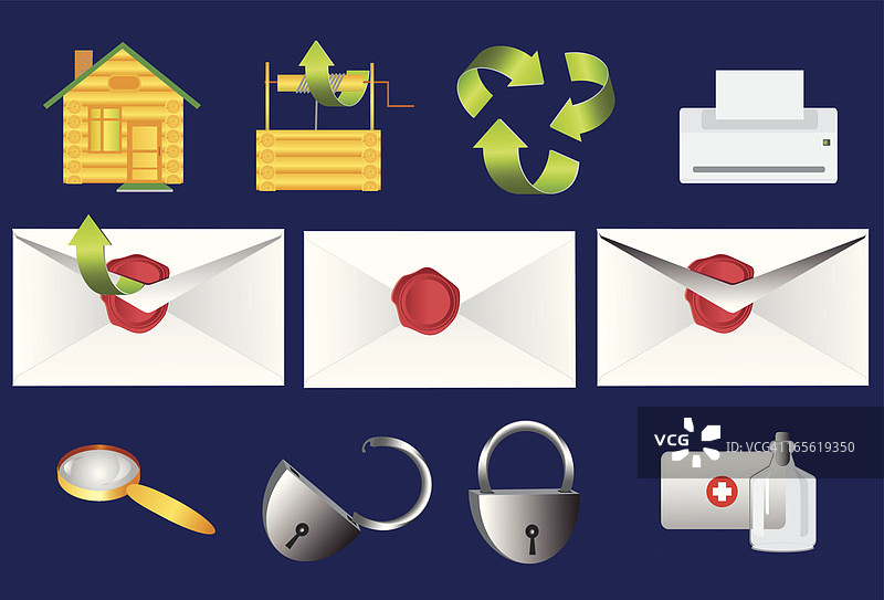 Web应用程序矢量图标图片素材