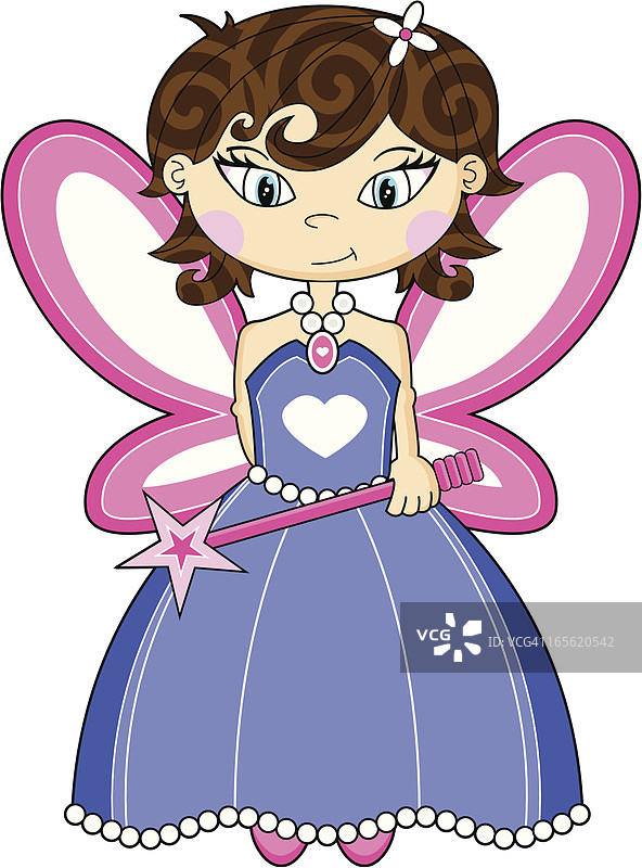 拿着魔杖的可爱仙女角色图片素材