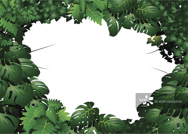 树叶画框图片素材