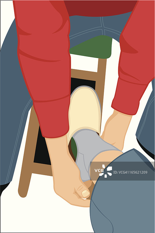 鞋子销售员图片素材