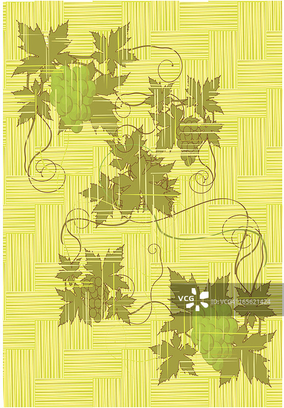 柳条竹上的葡萄藤蔓图片素材