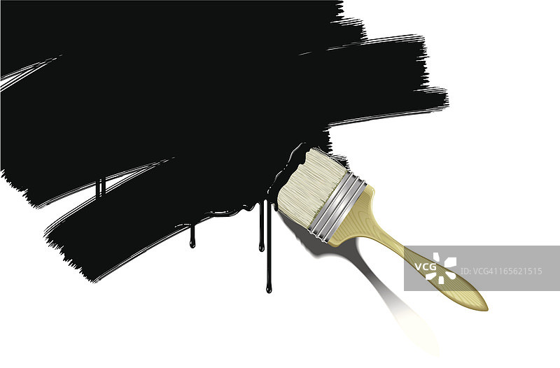 黑色油漆刷图片素材