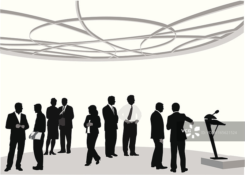 与会者矢量剪影图片素材