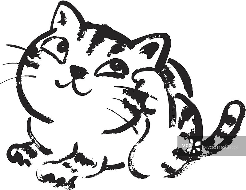 猫爪痕素描图片素材