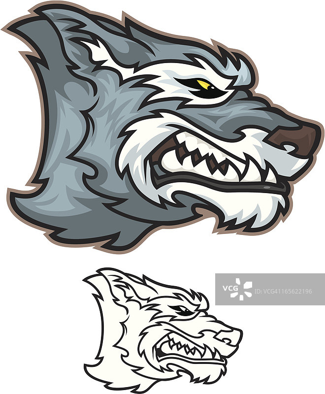 狼头吉祥物图片素材