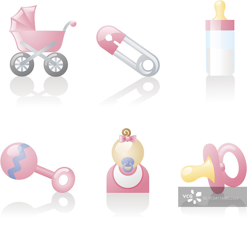 闪亮图标：女婴图片素材