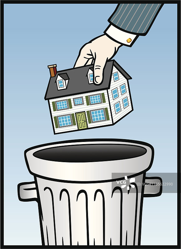 房屋垃圾桶图片素材