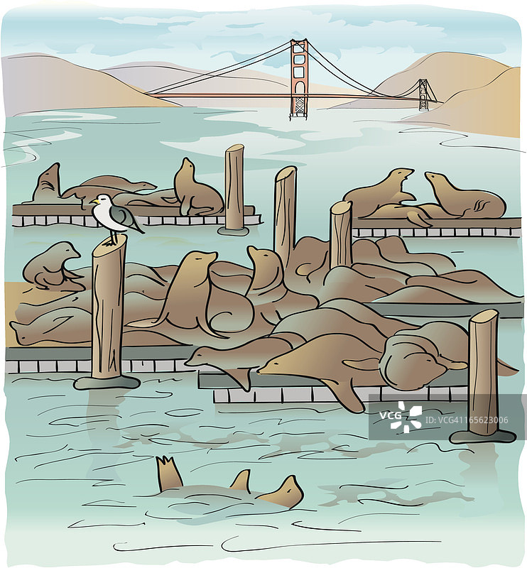 旧金山39号码头图片素材