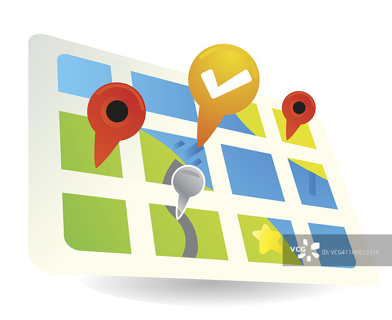 GPS地图图标图片素材