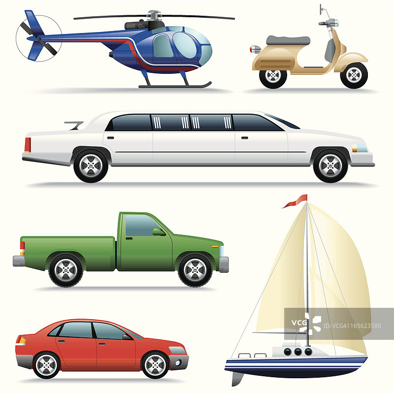 交通运输图标集图片素材