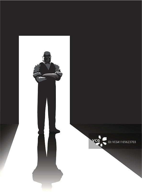 黑白门卫图片素材