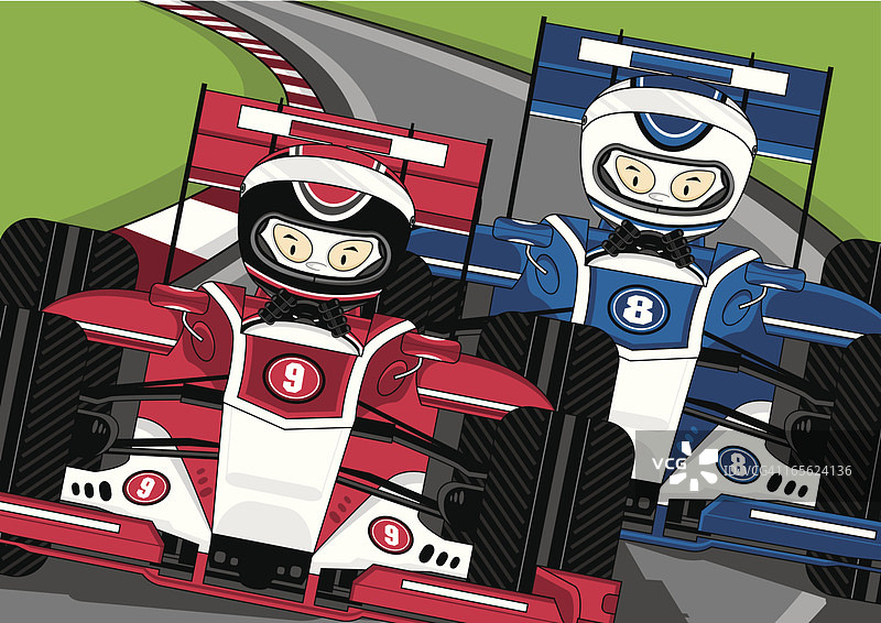 赛道上的赛车手图片素材
