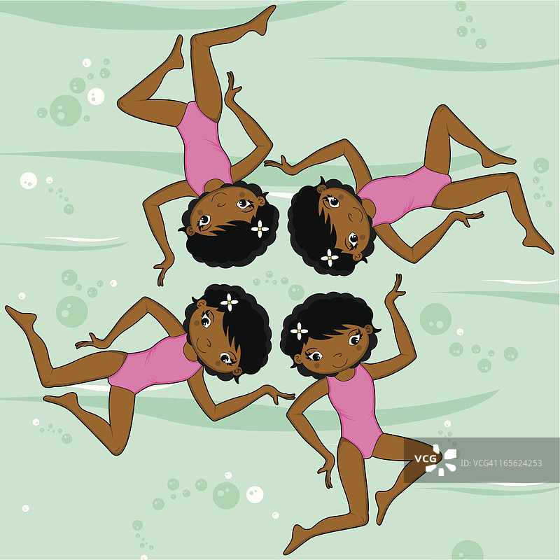 花样游泳图片素材