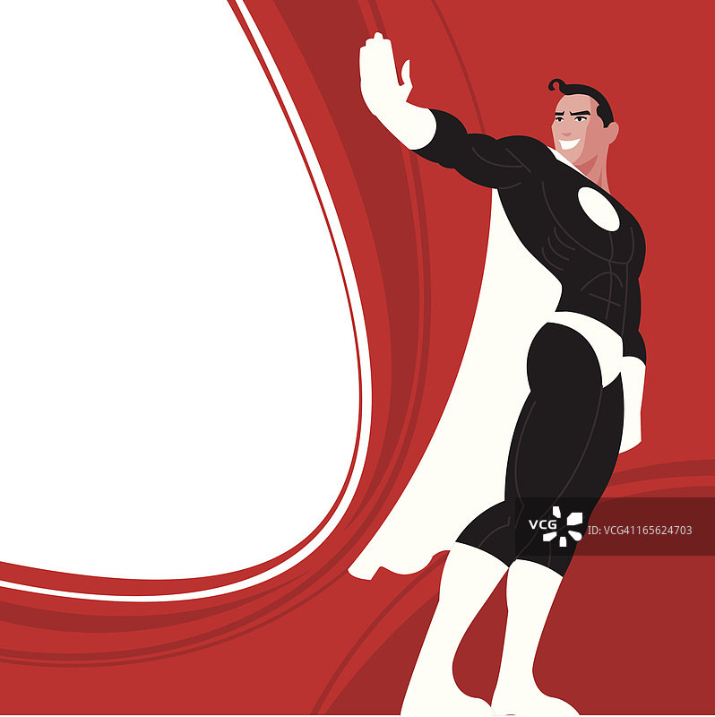 复古超级英雄矢量图图片素材