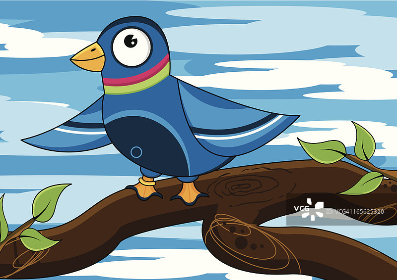 栖息在树枝上的可爱鸽子图片素材