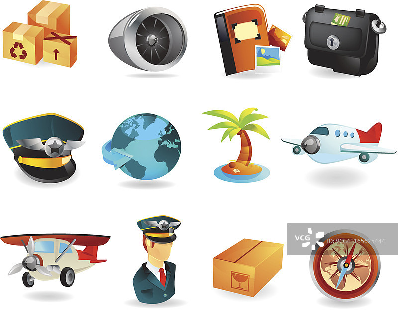 航空与旅行图标图片素材