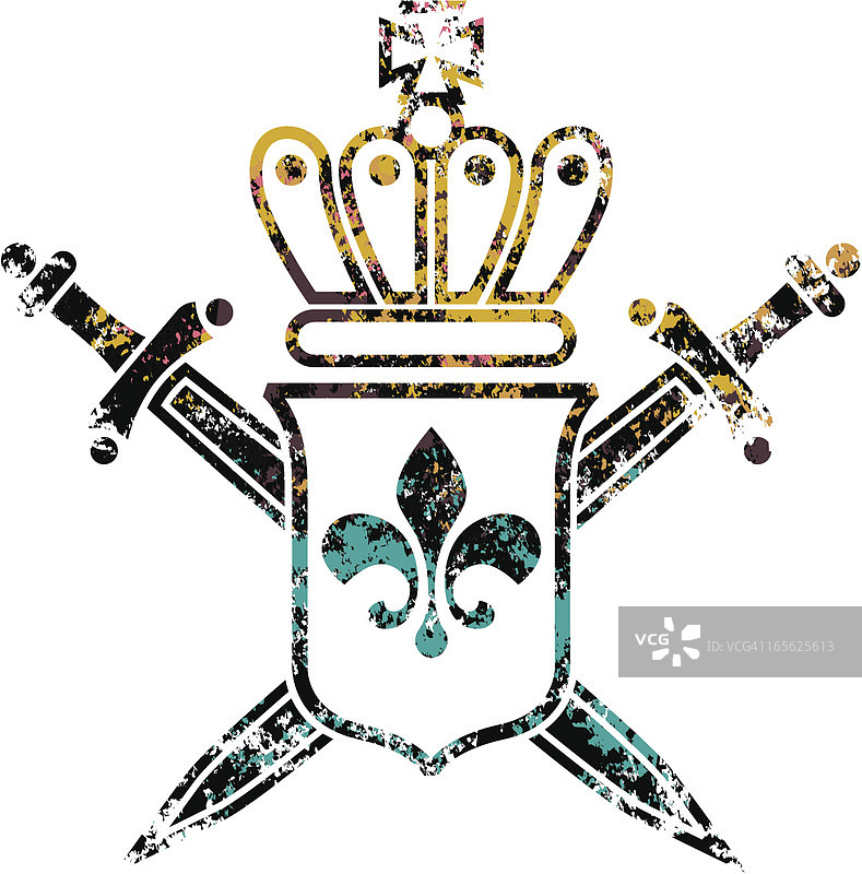 复古风格的双徽章图片素材