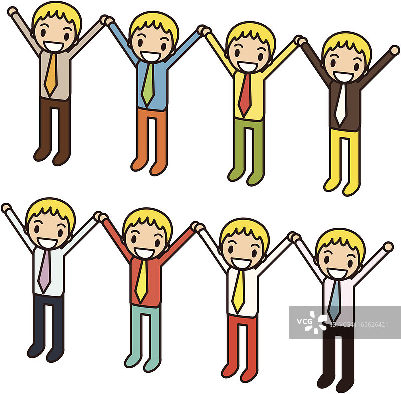 鼓掌的商人们图片素材