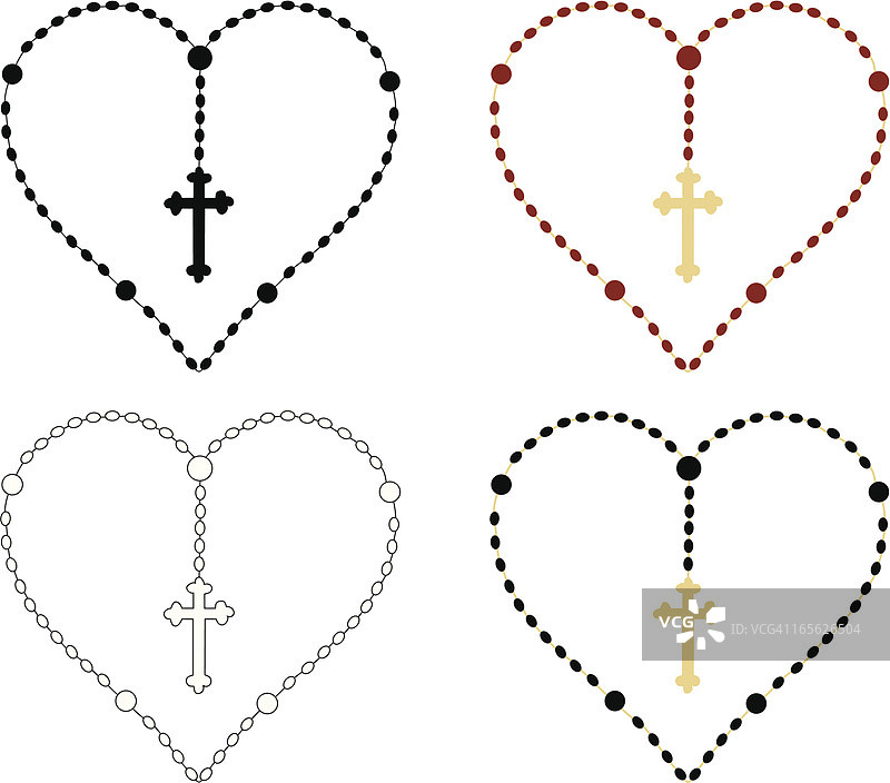 心形念珠图片素材