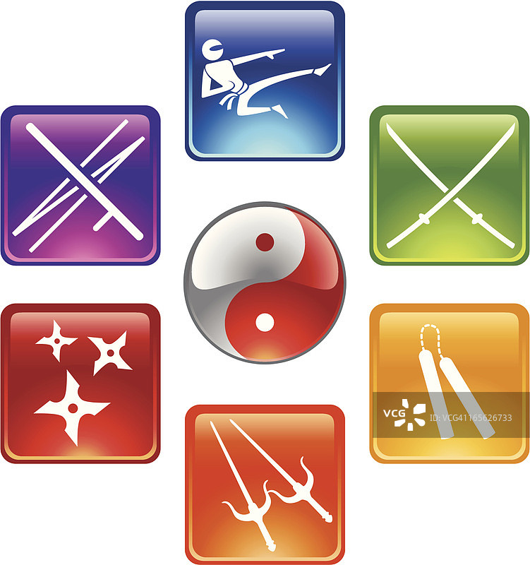 忍者方块按钮图片素材