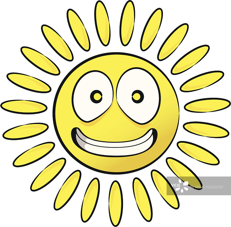 微笑的太阳卡通图片素材