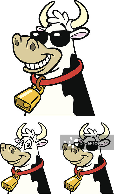 快乐的奶牛图片素材