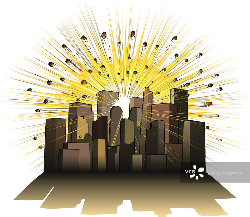 城市爆炸图片素材