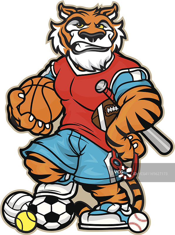 老虎体育吉祥物图片素材