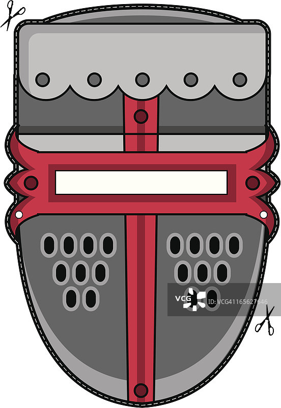 儿童十字军骑士面具图片素材