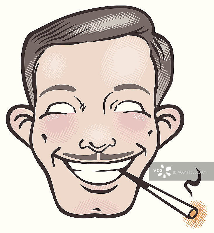 抽烟的复古男人图片素材