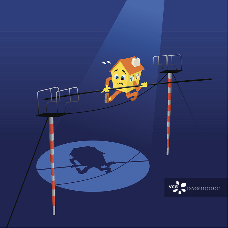 我在钢丝上的房子图片素材