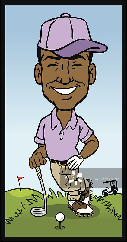 非裔美国高尔夫球手图片素材